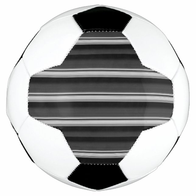Cute black gray stripes soccer ball (Front)