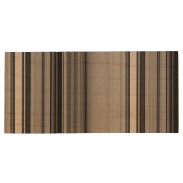 Cute black gray stripes  wood flash drive (Back)