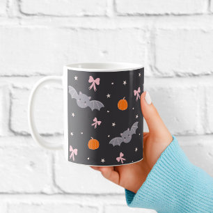 Cute Black Halloween Bat Pattern Mug