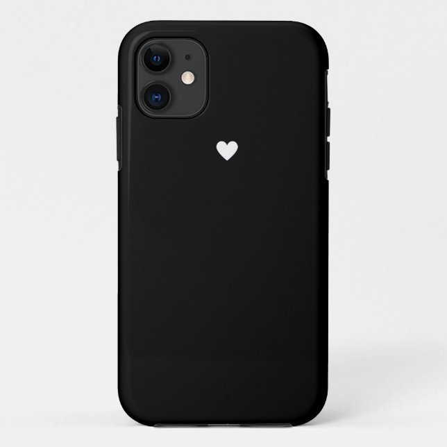 Cute Black Heart Case-Mate iPhone Case (Back)