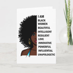 Cute Black History Month Designs With Black Queen  Card