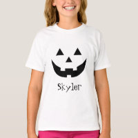 Cute black Jack o lantern custom name Halloween
