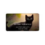 Cute Black Kitten AI Photo Style Label