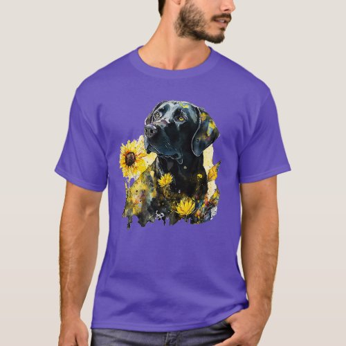 Cute Black Lab Black Labrador Retriever Puppy Dog  T_Shirt