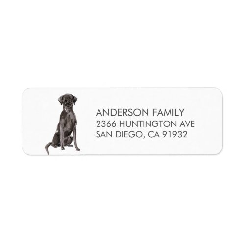 Cute Black Lab Dog Return Address Label