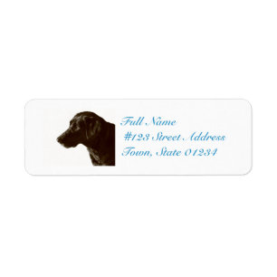 Cute Black Lab Label