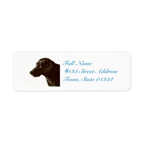 Cute Black Lab Label