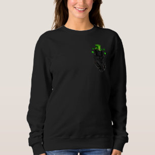 Cute Black Lab Leprechaun In Pocket St. Patrick's  Sweatshirt