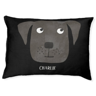 Cute Black Labrador Retriever Dog Custom Pet Bed