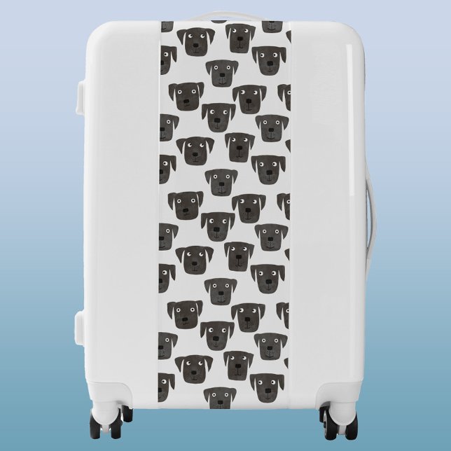Cute Black Labrador Retriever Dog Luggage (Creator Uploaded)
