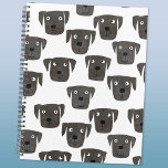 Cute Black Labrador Retriever Dog Planner<br><div class="desc">Whimsical and fun black labrador retriever dog pattern. Perfect for animal lovers and dog people.  Original art by Nic Squirrell.</div>
