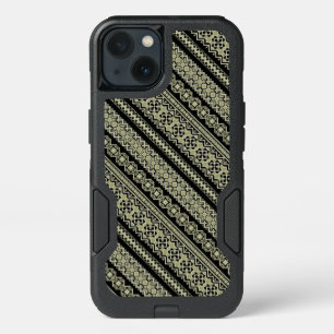 Cute black olive ukraine ornament background iPhone 13 case