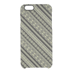 Cute black olive ukraine ornament background clear iPhone 6/6S case