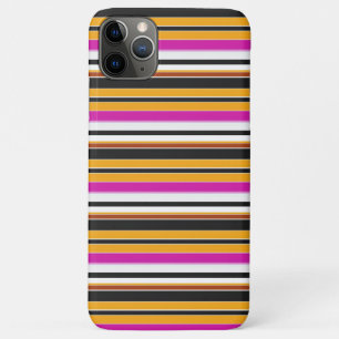 Cute black orange stripes iPhone 11 pro max case