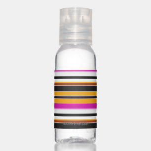 Cute black orange stripes hand sanitizer
