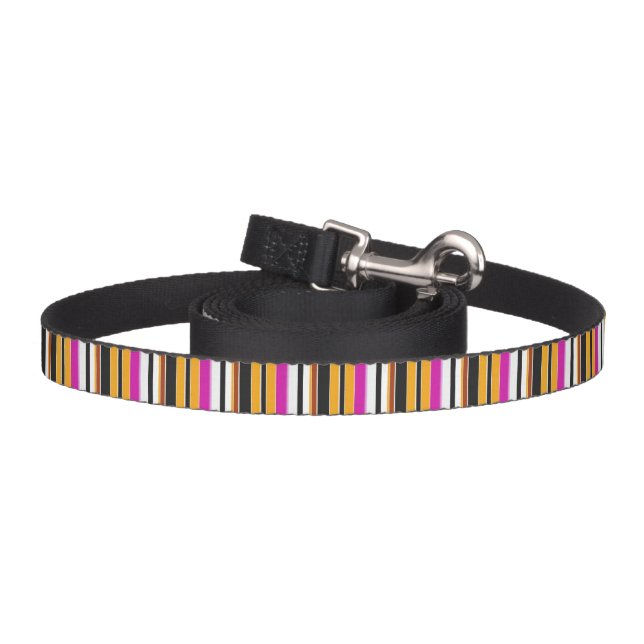 Cute black orange stripes pet leash (Hook)
