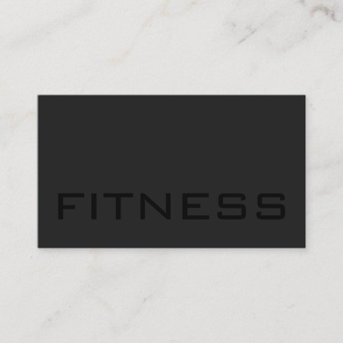 Cute Black Out Gray Fitness Trainer Business Card