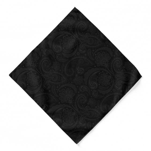 Cute black paisley pattern leggings seat cushion bandana (Front)