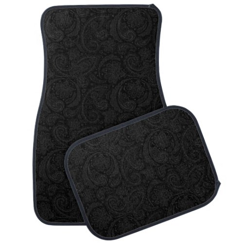 Cute black paisley pattern leggings seat cushion car floor mat