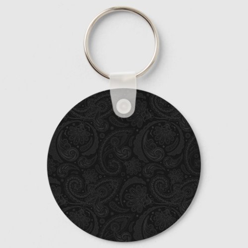 Cute black paisley pattern leggings seat cushion keychain
