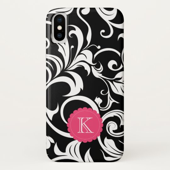 Cute Black Pink Floral Wallpaper Custom