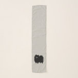 Cute Black Pomeranian Cartoon Dog Scarf<br><div class="desc">This lightweight chiffon scarf is a fun accessory for any season. Grey scarf with cute black Pomeranian cartoon dog. Makes a perfect gift for Pom moms. Check out Jenn’s Doodle World for more Pommy lover’s apparel and gifts.</div>