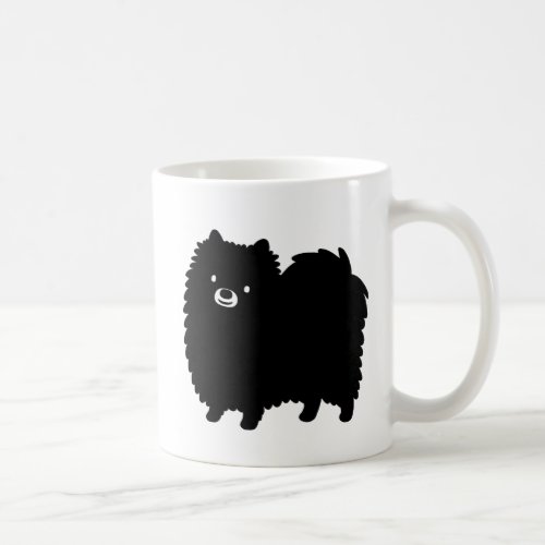 Cute Black Pomeranian Dog Coffee Mug