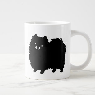 Cute Black Pomeranian Dog Giant Coffee Mug