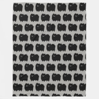 Cute Black Pomeranian Dogs Pattern