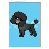 Cute Black Poodle Cartoon (Front)