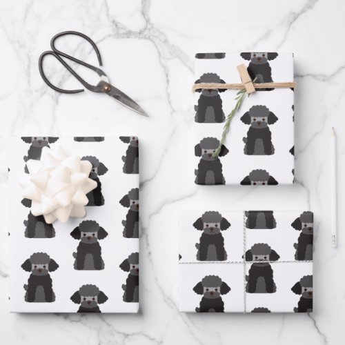 Cute Black Poodle Wrapping Paper