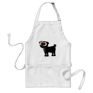 Cute Black Pug Apron / Art Smock