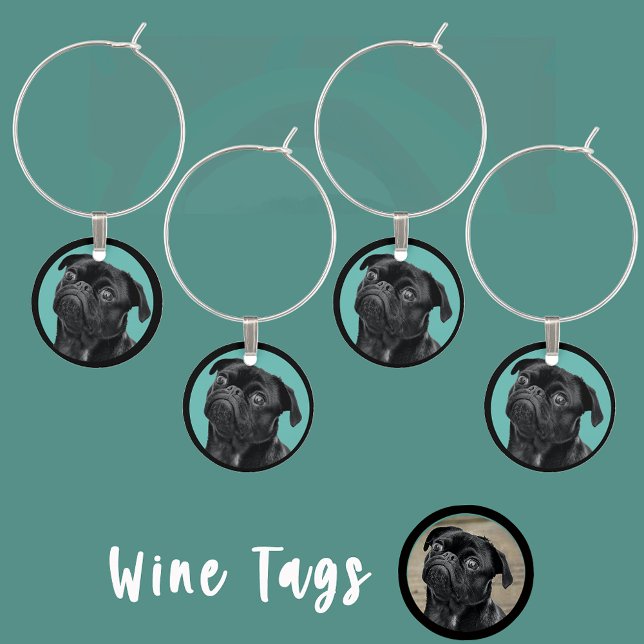 Cute Black Pug Face Charm | Unique Custom Dog Love (Creator Uploaded)