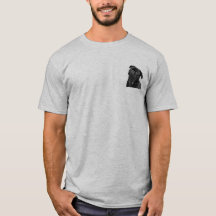 Cute Black Pug Mens Basic Light Gray T-Shirt