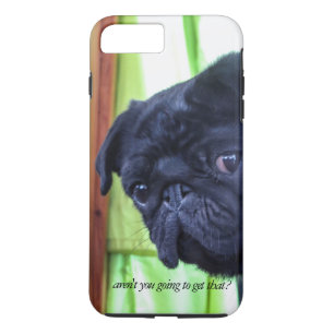 Cute Black Pug With Attitude Photo iPhone 8 Plus/7 Plus Case