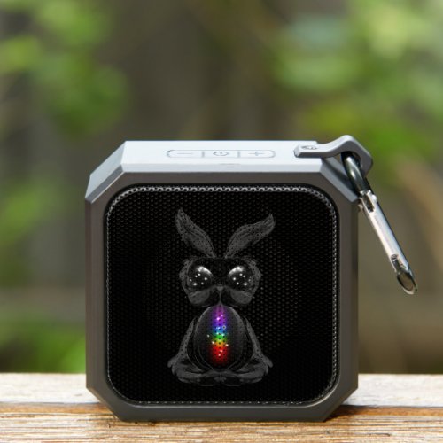 Cute Black Rabbit with Chakra Rainbow Soul Bluetooth Speaker