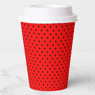 Cute Black & Red Ladybug Fairy Birthday Party Paper Cups