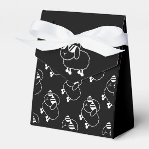 Cute Black Sheep Cartoon Favor Boxes