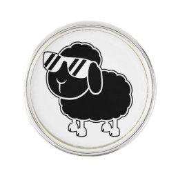 Cute Black Sheep Cartoon Pin