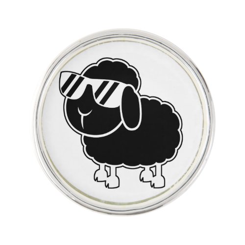 Cute Black Sheep Cartoon Pin