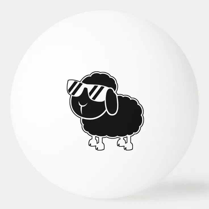 Cute Black Sheep Cartoon Ping Pong Ball | Zazzle Cute Black Sheep Cartoon Ping Pong Ball | Zazzle