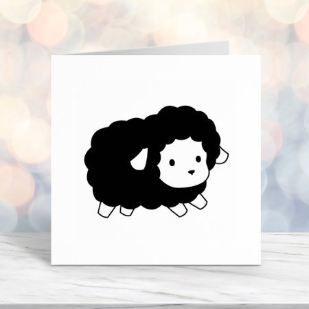 Cute Black Sheep Ewe Self-inking Stamp