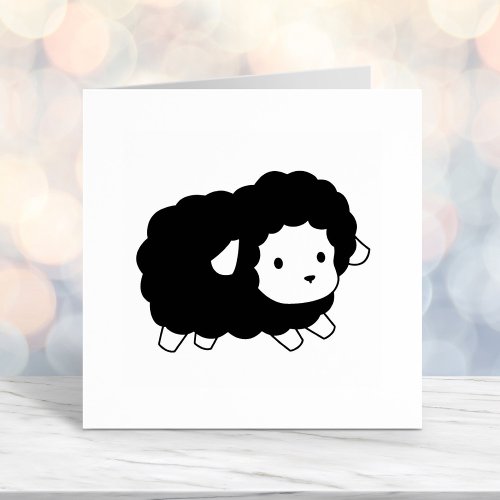 Cute Black Sheep Ewe Self_inking Stamp