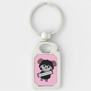 Cute Black Sheep Godless Heathen Keychain