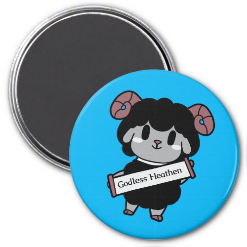 Cute Black Sheep Godless Heathen Magnet