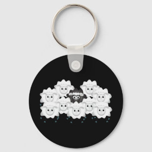 Cute Black Sheep of the Family Keychain