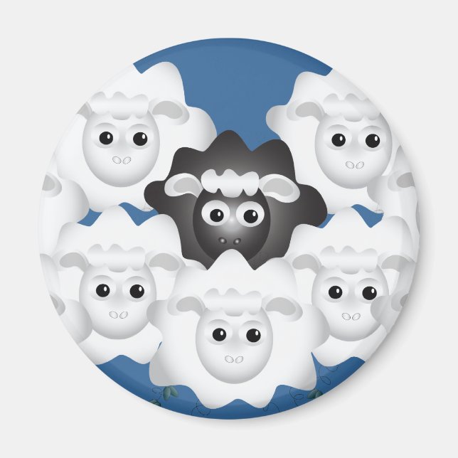 Cute Black Sheep of the Family Magnet (Front)