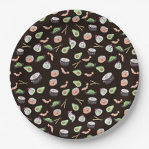 Cute black Sushi pattern