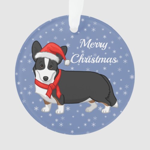 Cute Black Tan Cardigan Welsh Corgi Dog Lovers Ornament