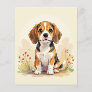 Cute Black Tan & White Tricolor Beagle Puppy